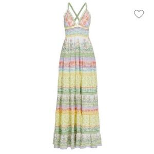 Alice & Olivia Karolina Paneled Floral Print Maxi Dress
